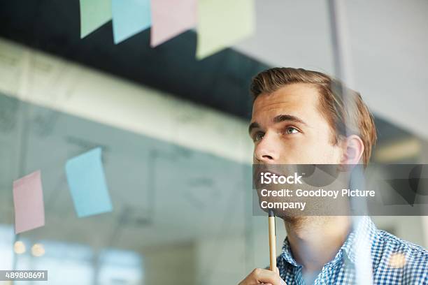 I Wonder Stock Photo - Download Image Now - Adhesive Note, Brainstorming, Adult