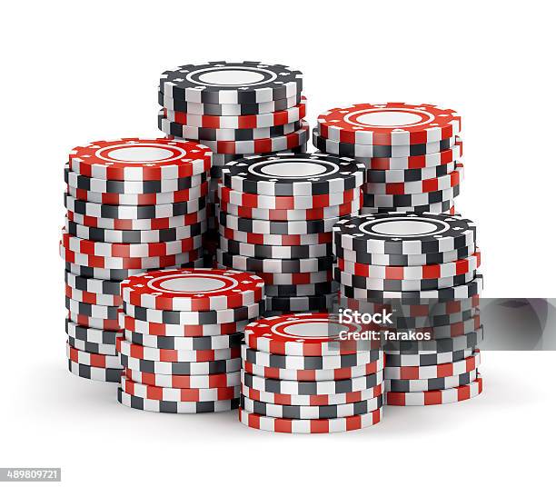 Big Pile Of Black And Red Casino Tokens Stock Photo - Download Image Now - Casino, Currency, Cut Out