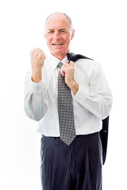 istock Businessman punching the air 489810171