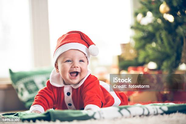 Cute Christmas Baby Boy Stock Photo - Download Image Now - Baby - Human  Age, Christmas, Santa Claus - iStock