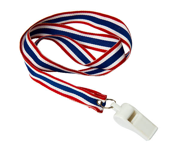 istock whistle with Thailand national flag lanyard on white background 489810497