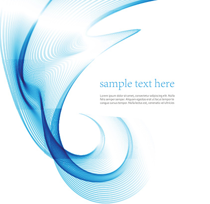  Blue wave line abstract background. Vector illustration