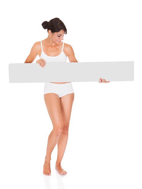 istock Woman Showing Placard 489811886