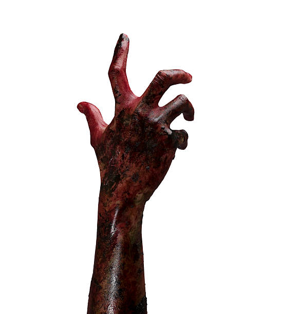 istock Blood  zombie hands,  zombie theme, halloween theme 489813344