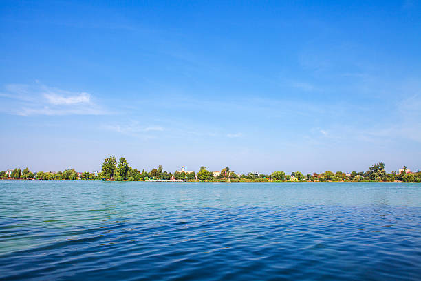 istock Picturesque forest and the river 489815876
