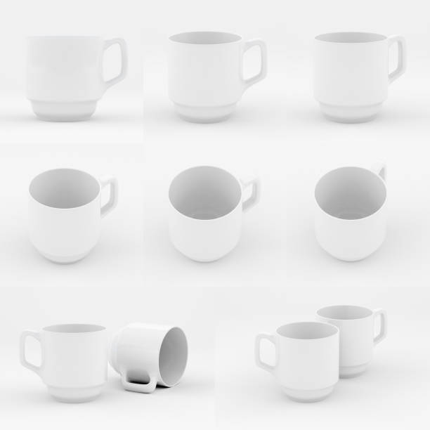 istock Mockup of white china cup 489831274
