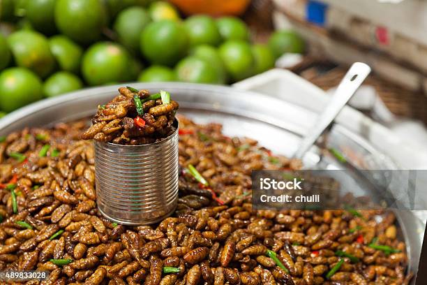 Frittierte Worms Stockfoto und mehr Bilder von 2015 - 2015, Aluminium, Asien
