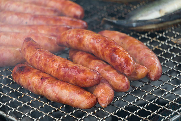 istock Taiwanese sausages on the grill 489833220