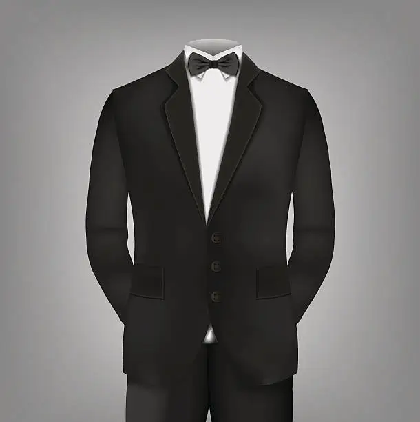 Vector illustration of Male clothing suit. Vector Illustration, contains transparencies.