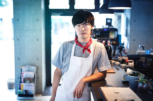 istock Portrait of a Young Asian Restaurant Worker 489840168