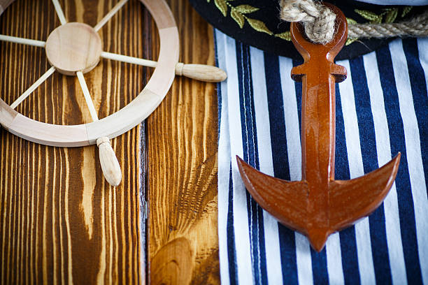 istock Decorative wooden steering wheel 489840828