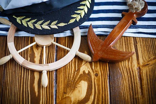 istock Decorative wooden steering wheel 489841108
