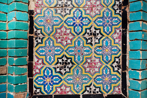 Moroccan vintage tile background