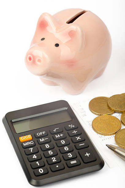 istock Piggy bank with bills and coins 489841918