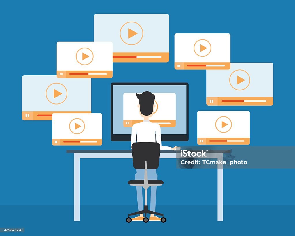 business video marketing content online concept business video marketing content online concept  Home Video Camera stock vector