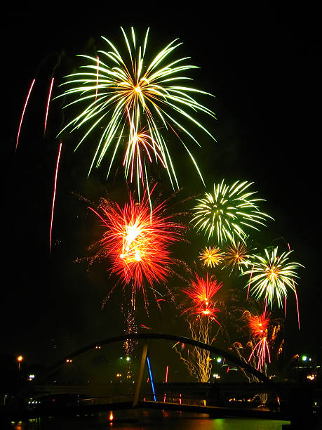 istock Fireworks display on New Year's Eve, Melbourne, Australia 489843484