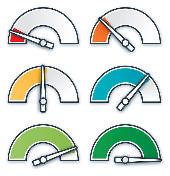 ilustrações, clipart, desenhos animados e ícones de medidores e níveis - tall
