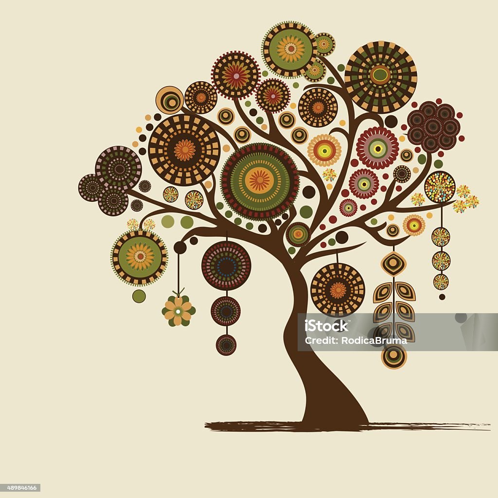 Abstract tree Abstract stylized tree and place for text 2015 stock vector