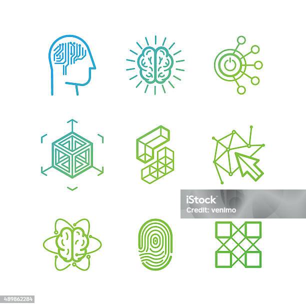 Vector Logo Design Templates Stock Illustration - Download Image Now - Contemplation, Icon Symbol, Innovation