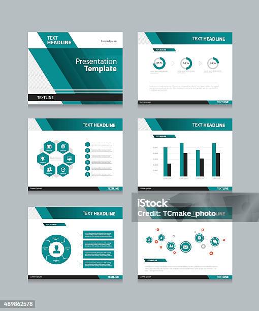 Business Presentation And Powerpoint Template Slides Background Design Stock Illustration - Download Image Now