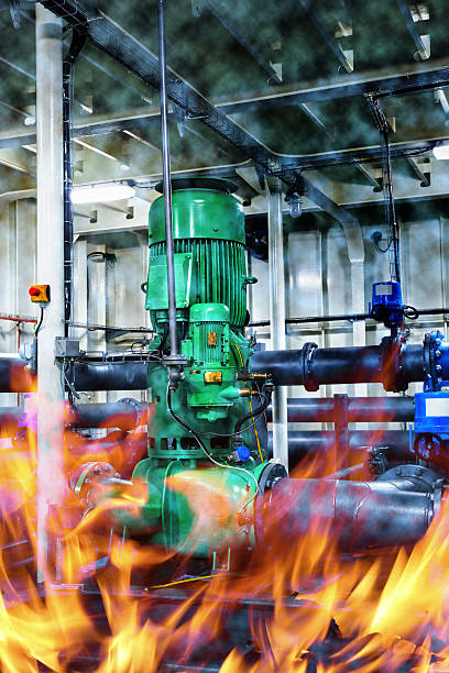 pump a fuoco - oil pump flash foto e immagini stock