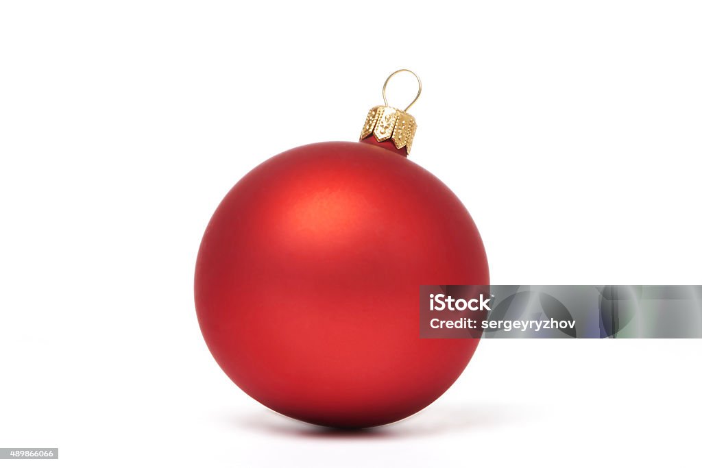 Red Christmas ball isolated Red Christmas ball isolated on white background Christmas Ornament Stock Photo