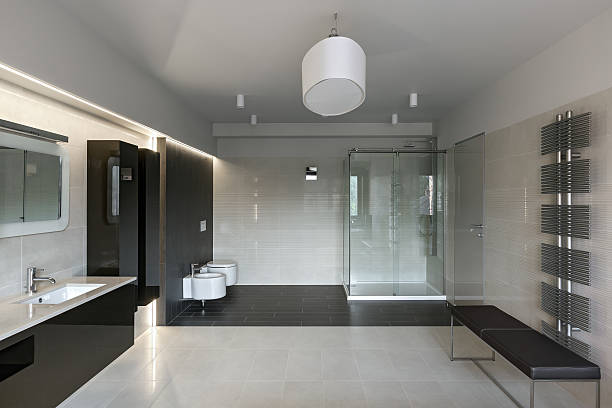 Luxury bathroom interior stock photo