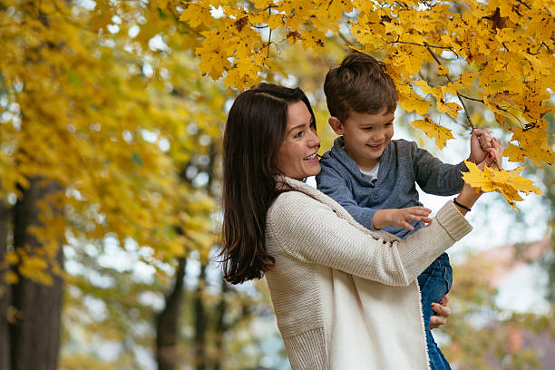 istock Mother and son outdoors 489868320