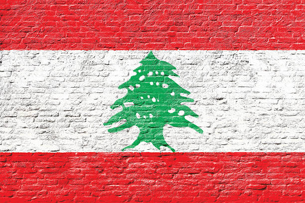 istock Lebanon - National flag on Brick wall 489869190