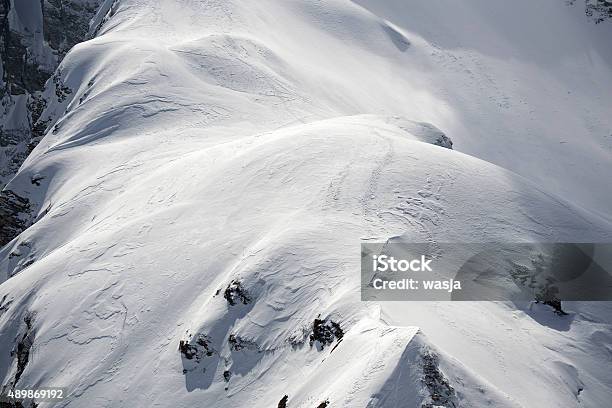 Snowy Mountain Slope Stock Photo - Download Image Now - 2015, Backgrounds, Beauty