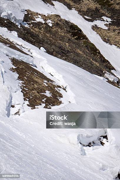 Snowy Mountain Slope Stock Photo - Download Image Now - 2015, Accidents and Disasters, Adventure