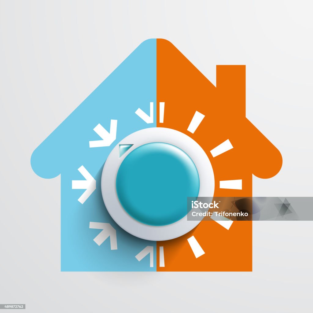 Regulator climate control. Regulator climate control. Vector image. Heat - Temperature stock vector