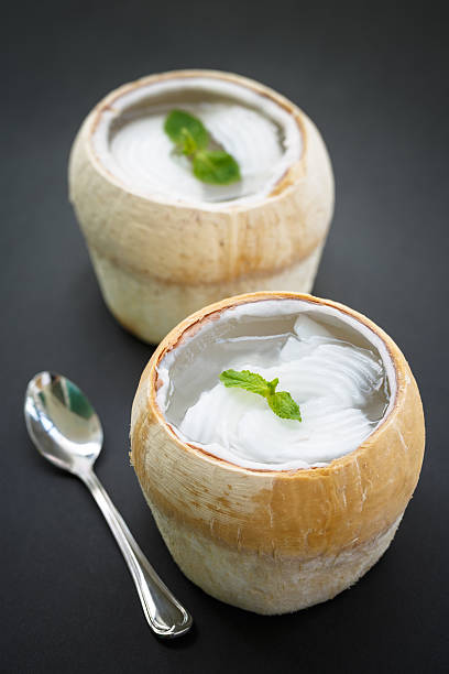 coconut jelly in fresh coconuts