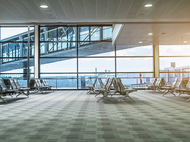 Airport Terminal empty Airport Terminal at shanghai hongqiao airport. adobe rgb 1998 use........... airport terminal stock pictures, royalty-free photos & images