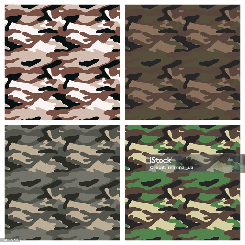 Military clothing camouflage seamless patterns Military clothing camouflage seamless patterns, vector 2015 stock vector