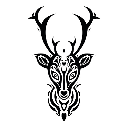 Deer Head Polynesian Tattoo Style Stock Illustration - Download Image Now -  Indigenous Culture, Deer, Stag - iStock
