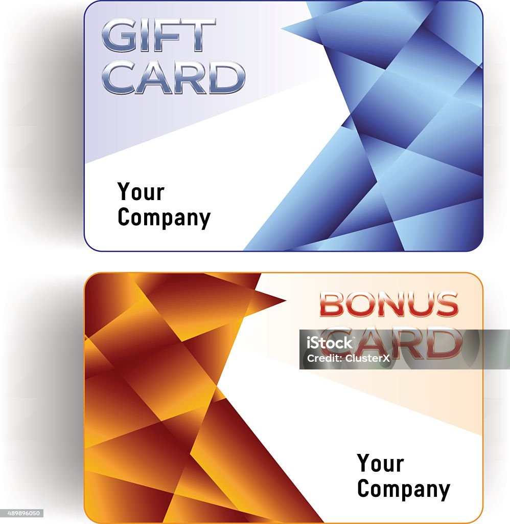 Bonus Card Sticker Plastic Gift And Bonus Cards Stock Illustration - Download Image Now ...