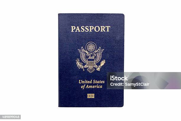 United States Passport Isolated On White Stock Photo - Download Image Now - Passport, USA, American Culture