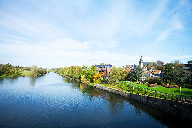 istock River Ruhr to west and Essen Kettwig 489908946