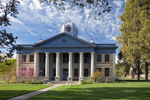 istock Jeff Davis County Courthouse, recently restored in Fort Davis, Texas 489909061