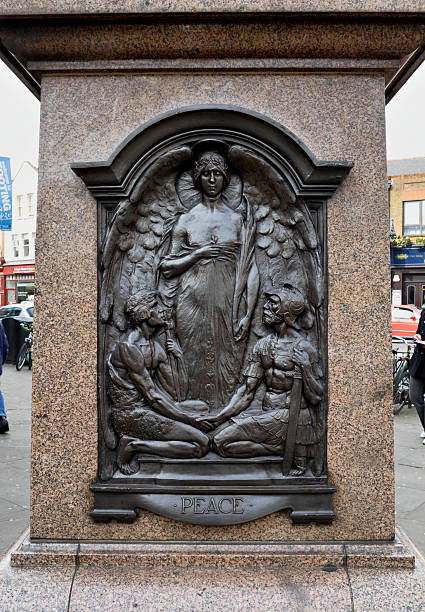 Peace plaque on statue King Edward VII Tooting Broadway