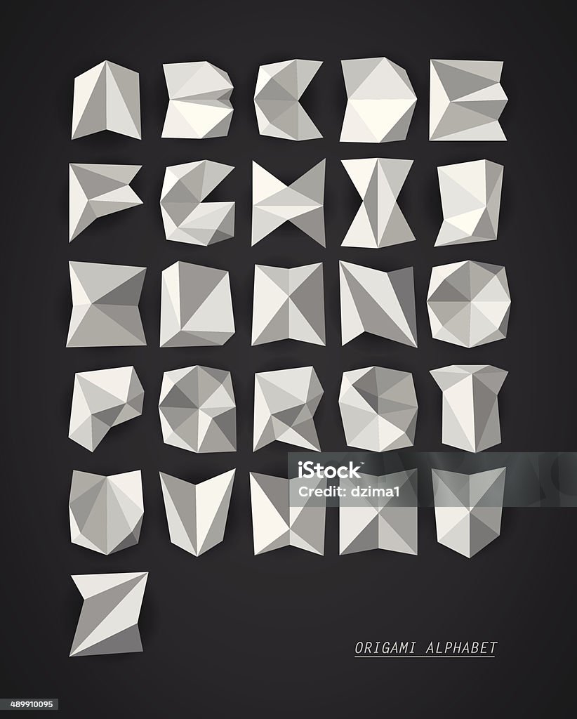 折り紙ベクトルアルファベット - 折り紙のロイヤリティフリーベクトルアート