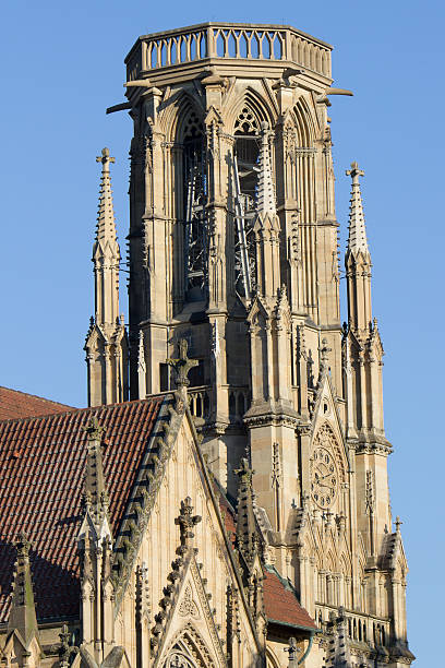 istock Watchtower on Jochannes church in Stuttgart 489910189