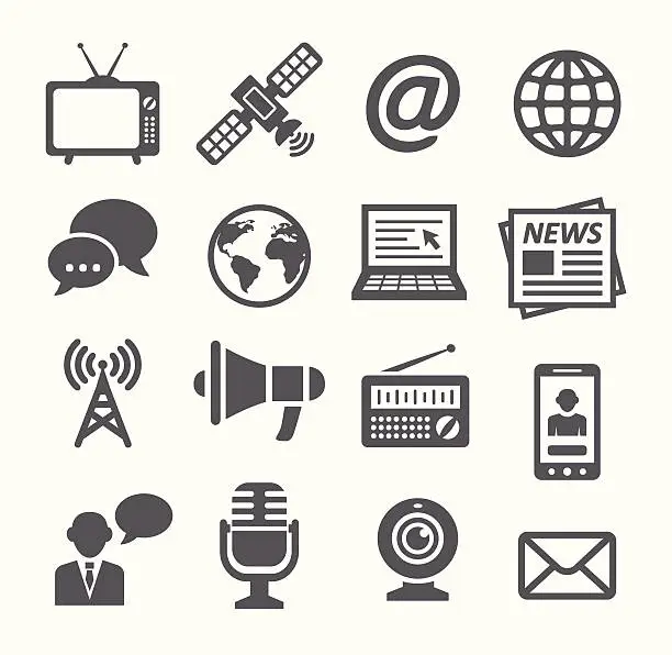 Vector illustration of Media Icons