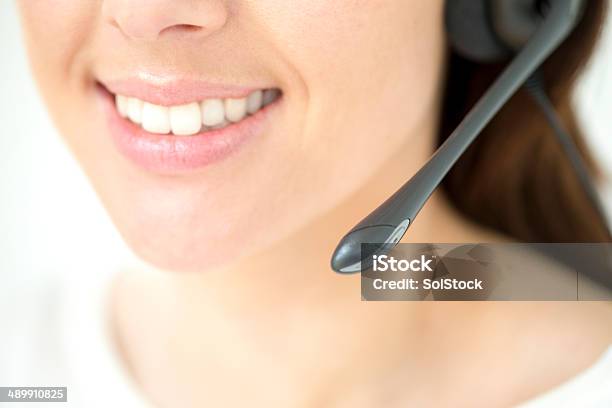 Business Customer Service Person Smiling Stock Photo - Download Image Now - 25-29 Years, Adult, Adults Only