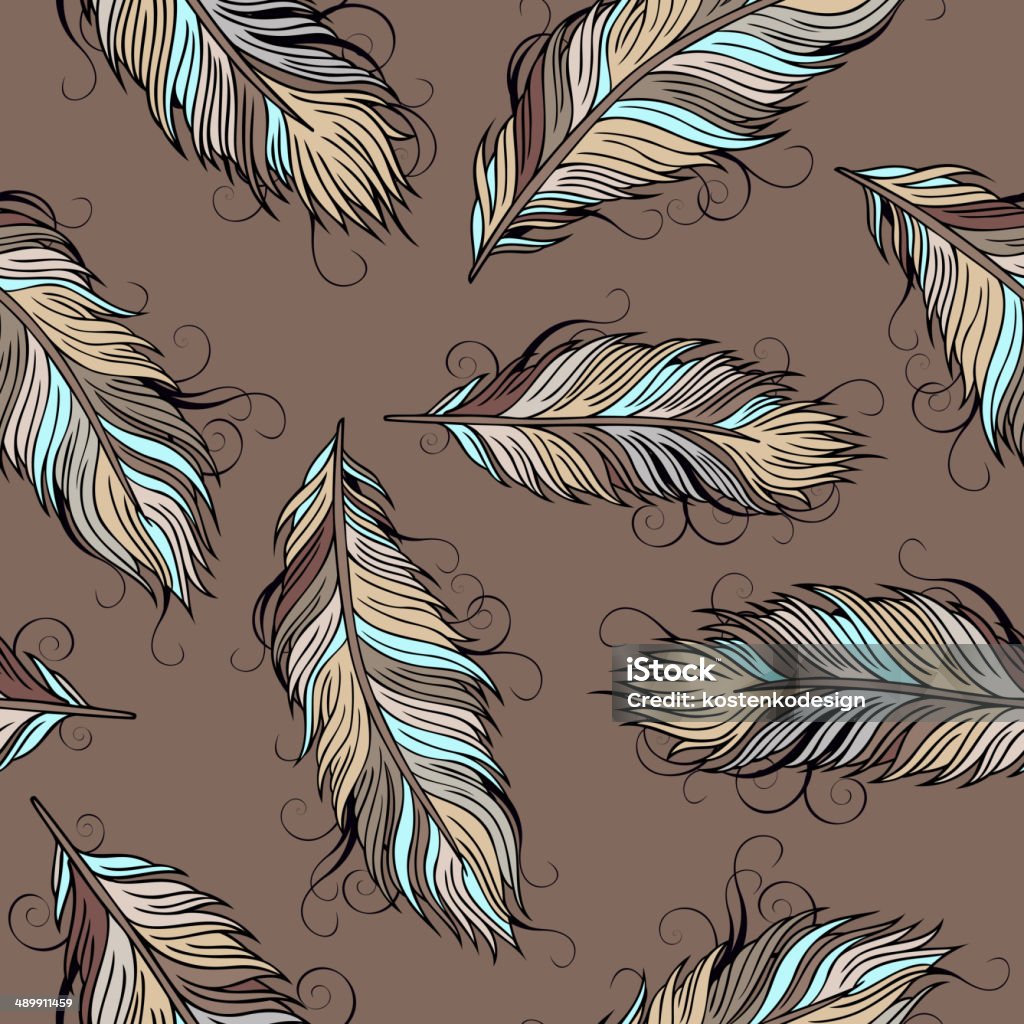Vintage ethnic vector Feathers Vintage ethnic vector Feathers seamless pattern Abstract stock vector
