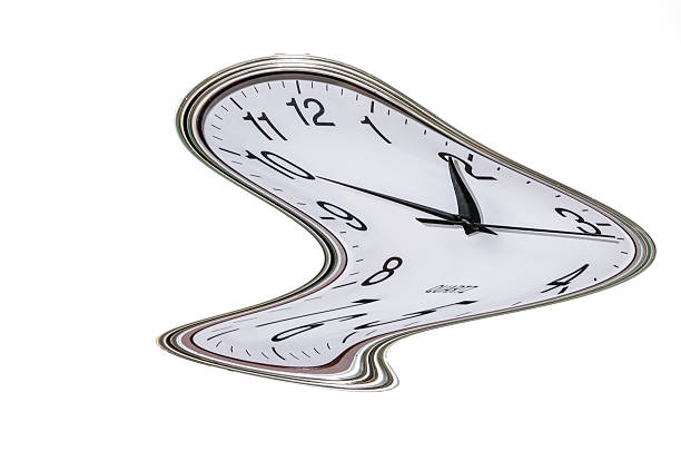 istock Close up on a traditional distorded clock 489922584