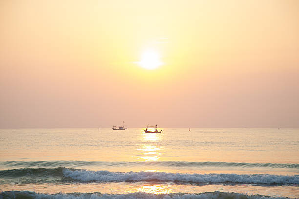 istock Morning fishing boat 489923104