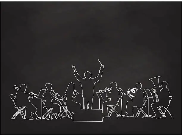 Vector illustration of Chalkboard Orchestra