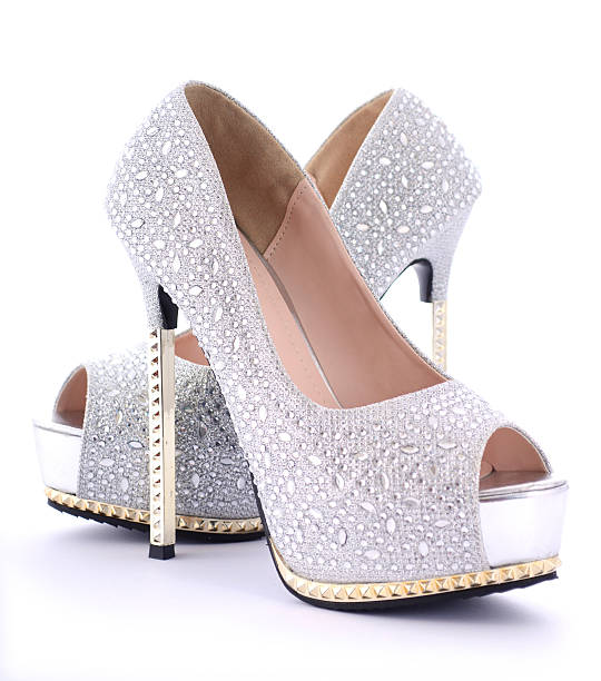 istock Rhinestone High Heel Stiletto Shoes. 489924896